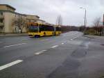 dresdner-verkehrsbetriebe-ag-dvb Linie 63 Citaro Blue Matic nach Graupa. Am grauen Sonntag mittag an der Dorfhainer Stra�e.
14.03.2010