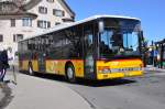 Kt. Graubunden Postauto Graub�nden GR 160'387 Setra am 14. M�rz 2010 anl�sslich eines Bahnersatz-Einsatzes beim Bahnhof Samedan.