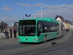 basler-verkehrsbetriebe-bvb Mercedes Citaro mit der Betriebsnummer 717 f�hrt zur Haltestelle Schiffl�nde auf der Linie 34. Die Aufnahme stammt vom 13.03.2010.