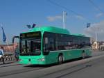 basler-verkehrsbetriebe-bvb ercedes Citaro mit der Betriebsnummer 805 f�hrt zur Haltestelle Schiffl�nde auf der Linie 34. Die Aufnahme stammt vom 13.03.2010.