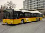 Postauto MAN A25 N� 363 BE 601342 der Regie Bern aufgenommen am 10.03.2010 auf der Platte in Bern.