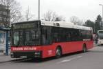 MAN Niederflurbus 2. Generation Urban Reisen (BOT L 4712) mit der Linie 266.
Aufgenommen am ZOB Bottrop Pferdemarkt,12.3.2010.