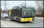 berliner-verkehrsbetriebe-bvg Wagen 1864, der speziell f�r Erdgas ausger�stet ist, auf der Rampe zur F�rstenbrunner Br�cke (Typ NL 313 CNG Lion's City, gesehen Berlin Westend 19.03.2010)
