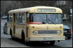 berlin Wagen 415 vom Traditions-Bus Berlin ist wirklich historisch und hat ein sehr bewegtes Leben hinter sich gebracht. Der Wagen wurde urspr�nglich 1964 bei der BVG in Betrieb genommen und fuhr bis 1975 im Personennahverkehr. Durch Zufall wurde der Bus 1986 entdeckt und 1994 wieder nach Berlin geschleppt. Seit 2008 darf er wieder Personen bef�rdern. Ein Gru� geht an die fr�hliche Runde! (Typ B�ssing E2U 64, gesehen kurz vor der F�rstenbrunner Br�cke, Berlin Westend 19.03.2010)