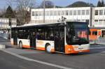 man-niederflurbus-3-generation-lions-city RBS, Worblaufen Nr. 4/BE 666'004 MAN am 19. M�rz 2010 beim Bahnhof Bolligen.