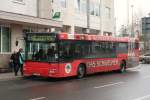 wuppertaler-stadtwerke WSW 0202 (W SW 902) mit Werbung f�r Schwelmer Bier.
Aufgenommen am Lienhardplatz 13.3.2010.