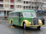 Berner Oberland STI - (ex AvH Heimenschwand Nr. 5) Saurer L4C BE 26776 - Typ CT1D - 6 Zylinder - Baujahr 1950 - 110 PS - 30 Sitzpl�tze - Spezielles Automatisches Schiebdach - Unterwegs in der Stadt Thun am 21.03.2010