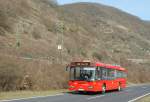 koblenz---rhein-mosel-verkehrsgesellschaft-rmv W�hrend der Schienenregionalverkehr auf der Linken Rheinstrecke von der Trans-Regio dominiert wird, l�sst 'Die Bahn' auf der Linie 650 werktags im Halbstundentakt ihre Busse fahren. 
Aufnahme zwischen Boppard und Spay vom 18. M�rz 2010.