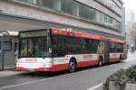 wuppertaler-stadtwerke WSW 0066 (W SW 478) mit Werbung f�r Akzenta Superm�rkte.
Aufgenommen am Wall Museum, 13.3.2010.