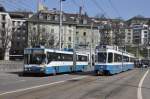 zurich VBZ Z�rich Nr. 106 Mercedes O405G am 24. M�rz 2010 neben dem Be 4/6 2061 auf der Bahnhofbr�cke. 