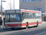 MAN Niederflurbus 1. Generation MAN Niederflurbus 1. Generation auf Betriebsfahrt am ZOB/Hauptbahnhof.