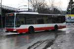 hamburg Der vom Hochbahnbetriebshof Wendemuthstr. eingesetzte Wagen 1014 am 19.Februar 2010 auf der Linie 177 in U/S Barmbek.  