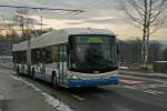 Der Hess/Vossloh-Kiepe BGT N2C Nr. 220 am Abend des 5. ...