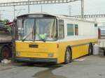 Saurer Saurer Wohn/Lagerbus abgestellt beim Bahnhof Muttenz am 02.04.2010