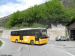 Postauto Postauto/PU Autotour VS 28176 (Iveco/Irisbus Crossway 10.8) am 27.4.2010 in St. German, Garage. Als Folge des Bestellstops von EvoBus bei Postauto musste man auf andere Hersteller umsteigen, Autotour Visp entschied sich sehr zum Unmut von Fahr- und Garagenperosnal f�r den Irisbus.