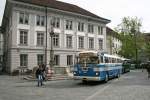 luzern Hier befindet sich der Twin Coach/Herkules 38-S-DT Nr. 76 auf dem Franzikanerplatz. Die Rundfahrt durch die Altstadt Luzerns wurde von hisorischen Bussen aus Luzern, Zug, Basel und einem historischen Saurer-Reisebus durchgef�hrt.