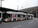 Hess Trolleybus BGT-N2C Hess Trolleybus mit der Vollwerbung f�r die Luzerner Zeitung wartet am Bahnhof Luzern auf seine Abfahrtszeit. Die Aufnahme stammt vom 04.05.2010.