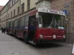 freiburg-vag Wagen 347 (Vetter 16SH) 'P�cklewagen' am neuen Standort Kaiser - Jopseph - Stra�e / Engelstra�e am 23.06.2007