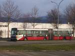 freiburg-vag FR-SW 917 (Setra SG 219 SL) in der Besanconallee zur Einfahrt zur Endhaltestelle Munzinger Stra�e 07.03.2004 Das Fahrzeug wurde Ende des Jahres 2004 ausgemustert / verkauft