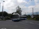 luzern vbl Nr. 204 (Hess Swisstrolley 3 BGT-N2C) am 22.5.2010 beim verlassen der Endstation Biregghof, wo sich die Busse wegen dessen Topografie eher rundherum kippen, statt fahren...