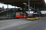 Postauto Anschluss RBS-Postauto am gleichen Perron: PU Steiner, Messen, SO 157'251 (MAN Lion's City � A20, 2010) am 19.5.2010 in Zollikofen. 