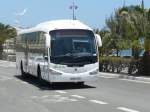 Scania Irizar 29.05.10,SCANIA-Irizar von Arrecife Bus als Linie 02 nach Puerto del Carmen in der Inselhauptstadt Arrecife auf Lanzarote/Kanaren.