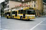 NAW Trolleybus Aus dem Archiv: TN Neuch�tel Nr. 105 NAW/Hess Gelenktrolleybus am 10. Juli 1999 Neuch�tel, Place Pury