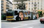 NAW Trolleybus Aus dem Archiv: TN Neuch�tel Nr. 118 NAW/Hess Gelenktrolleybus am 10. Juli 1999 Neuch�tel, Place Pury (mit Vollwerbung f�r 'metro boutique')