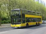 berlin MAN Lion's City DD (Doppelstock) auf der Linie X21 nach M�rkisches Viertel Quickborner Stra�e an der Haltestelle M�rkisches Viertel Wilhelmsruher Damm/Treuenbrietzener Stra�e.