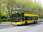 berlin MAN Lion's City DD (Doppelstock) auf der Linie M21 nach Rosenthal Uhlandstra�e an der Haltestelle M�rkisches Viertel Wilhelmsruher Damm/Treuenbrietzener Stra�e.