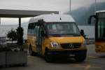 Postauto Dieser Sprinter City 35 mit Baujahr 2007 ist seit April bei PU Thepra, Stans, im Einsatz und somit nach L�tscher Neuheim und B�hrer Hirzel bereits bei seinem dritten PU zu finden. Aufnahme am 4.6.2010 in Beckenried.