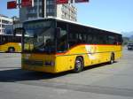 Postauto Mercedes-Benz Integro VS 12569. Aufgenommen am 29.04.2010 beim Bahnhof in Sion
