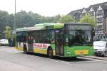 MAN Niederflurbus 2. Generation STOAG 576 (OB ST 9576) mit Werbung f�r M�bel R�ck.
Essen Borbeck Bahnhof, 1.6.2010.