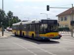 berlin Solaris Urbino auf der Linie 150 nach S-Bahnhof Buch an der Haltestelle Karow Bucher Chaussee/Achillesstra�e.