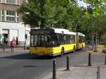 berlin MAN Niederflurbus 2. Generation als SEV f�r die U-Bahnlinie 2 zwischen S+U Bahnhof Pankow und U-Bahnhof Senefelder Platz an der Haltestelle Pankow Masurenstra�e.