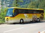 Postauto Bova Futura FHD BE 555002. Aufgenommen am 24.06.2010 beim Eingang der Aare-Schlucht Ost