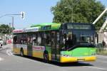 Solaris Urbino STOAG 598 (OB ST 9598) macht Werbung f�r M�bel R�ck.
Oberhausen Sterkrade, 3.6.2010