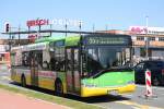 Solaris Urbino STOAG 597 (OB ST 9597) macht Werbung f�r M�bel R�ck.
Oberhausen Sterkrade, 3.6.2010.