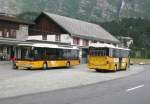 Postauto PostAuto Graub�nden, 7000 Chur: Setra S 315 NF GR 160'388 und Setra S 313 UL GR 102'328, am 17. Juli 2010 bei 7516 Maloja Posta