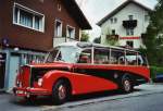 Berner Oberland 80 Jahre Postautostrecke auf die Griesalp: Gafner, Gwatt BE 26'724 Saurer/R&J (ex ASKA Aeschi Nr. 9) am 29. Mai 2010 Kiental, Post