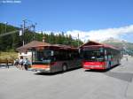 Silvestribus (im Auftrag von Postauto) DP-614-JW (Setra S415NF) und Engadinbus ...