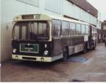 bochum-bogestra Bogestra,August 1988,ausgemusterter MAN-Gelenkbus in Bo-Wattenscheid.