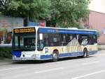 Wagen 523 der Saarbahn bedient am 27.8.10 die Linie 123. ...