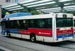 MAN Niederflurbus 1. Generation Wagen 720 der Saarbahn AG als Linie 122 am 07.09.07 Hauptbahnhof Saarbr�cken. Fahrzeug tr�gt die Stadtwerke Werbung