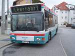 ludgwigshafen-busverkehr-rhein-neckar-brn Ein MAN-Midi Bus (Vermutlich NM 192)des BRN in Mannheim K�fertal OEG Bahnhof, 09.09.07.