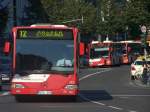 aseag-aachener-strassenbahn-und-energieversorgungs-ag Linie 12(M O530G) zum Elisenbrunn bei der Einfahrt ihrer Endstation mit Wagen Nr. 152. Dahinter n�hern sich noch linie 33(M O530) u. 2.(M O530G). 22.09.07