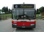 mercedes-benz-o-405--hochflur-stadtversion Mercedes O 405 der Winterthurer Verkehrsbetriebe abgestellt in G�tighausen mit der Aufschrift der Linie 6 mit Fahrtziel Oberseen.