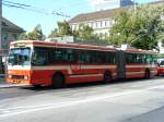 Volvo B10MA Volvo Gelenk Trolleybus der VB Biel.. Bus Nr 65 Eingeteilt auf der Linie 4 vor dem SBB Bahnhof Biel-Bienne .. Foto vom 05.09.2006