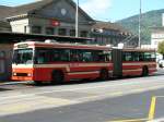 Volvo B10MA Volvo Gelenk Trolleybus der VB Biel.. Bus Nr 72 Eingeteilt auf der Linie 1 vor dem SBB Bahnhof Biel-Bienne .. Foto vom 05.09.2006