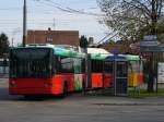 Verkehrsbetriebe Biel Gelenk Trolleybus der VB Biel.. Bus Nr 88 Eingeteilt auf der Linie 4 in Nidau .. Foto vom 05.11.2006